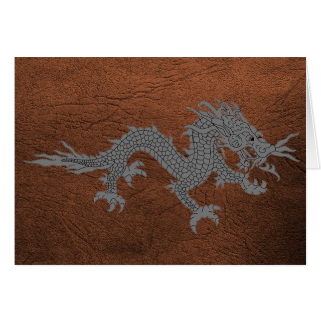 Bhutanese Dragon on Leather (Front Horizontal)
