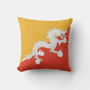 Bhutanese Flag American MoJo Pillow