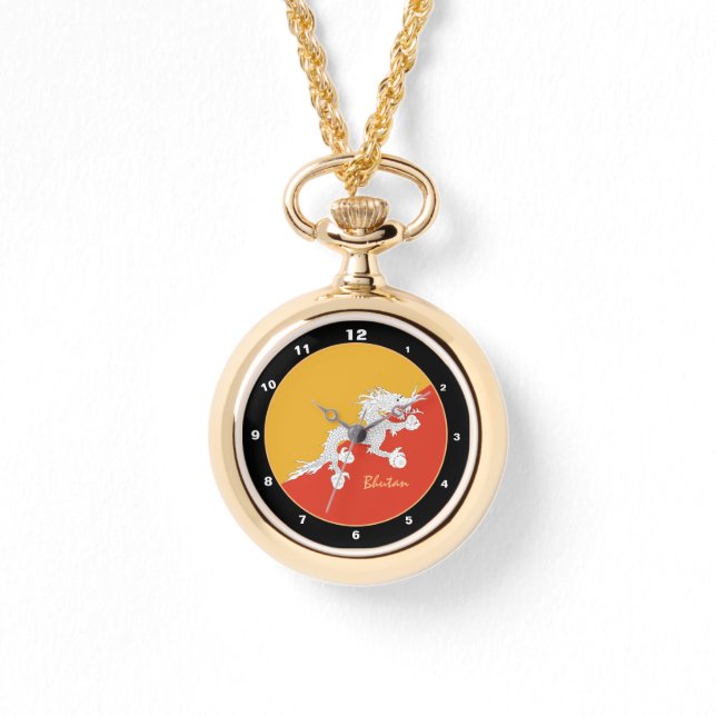 Bhutanese Flag & Bhutan fashion /design watch (Front)