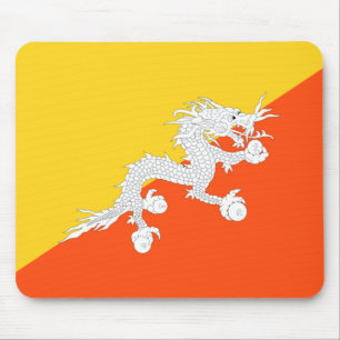 Bhutanese Flag (Bhutan) (Thunder Dragon) Mouse Mat
