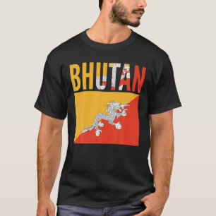 Bhutanese Gift - Bhutan Country Flag T-Shirt
