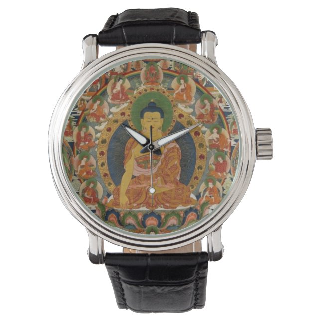 Bhutanese painted complete mandala watch (Front)