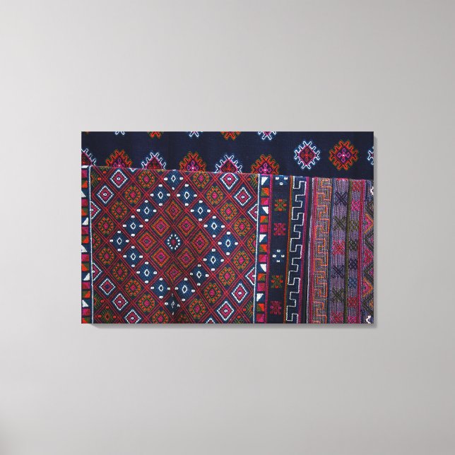 Bhutanese Rugs Canvas Print (Front)