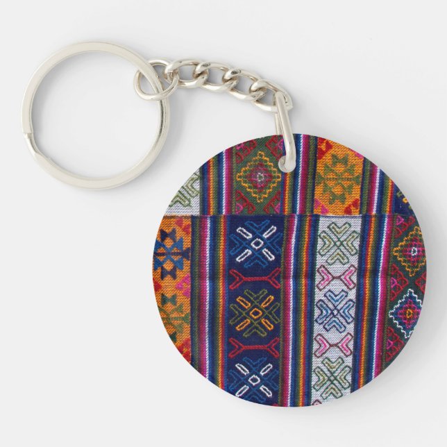 Bhutanese Textile Key Ring (Front)
