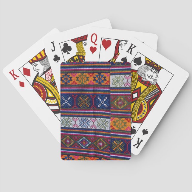 Bhutanese Textile Playing Cards (Back)
