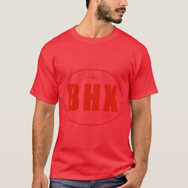 BHX Birmingham England Airport Code 2 T-Shirt (Front)