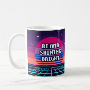 Bi And Shining Bright Pride Pixel Mug