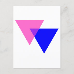 Bi Angles   Bisexual pride Postcard