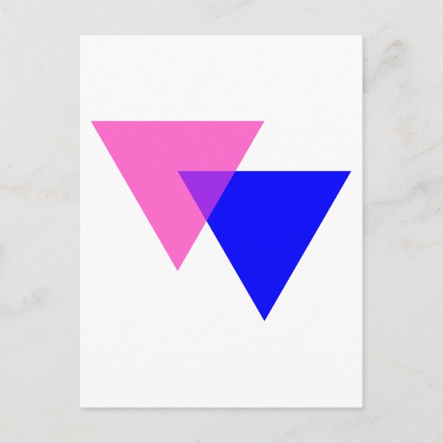 Bi Angles | Bisexual pride Postcard (Front)