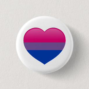 Bi Bisexual Flag Love Heart 3 Cm Round Badge