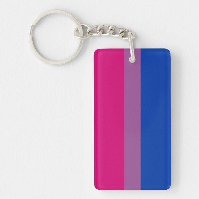 bi bisexual pride flag feminist resist key ring (Front)
