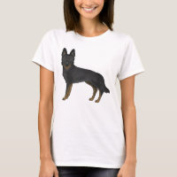 Bi-Black German Shepherd Cute Cartoon Dog