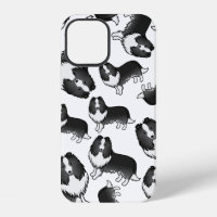 Bi-Black Shetland Sheepdog Cartoon Dog Pattern