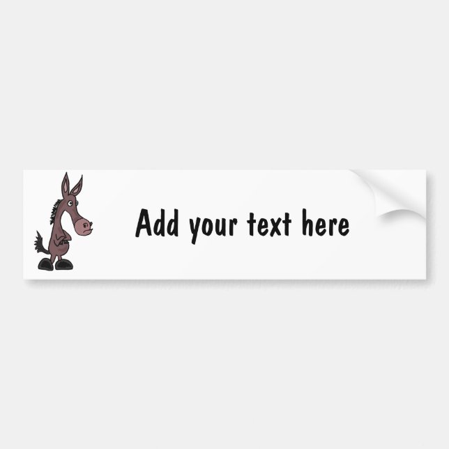 BI- Custom Stubborn Mule Bumper Sticker (Front)