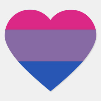 Bi Flag Flies For Bisexual Pride Heart Sticker