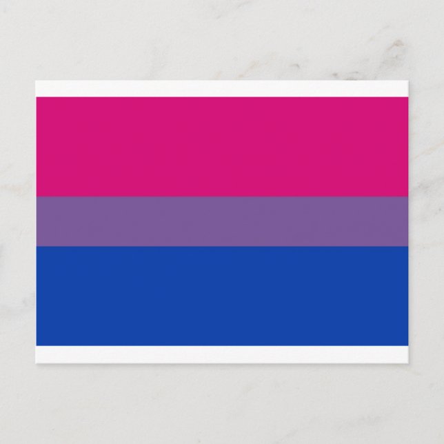 Bi Flag Flies For Bisexual Pride Postcard (Front)