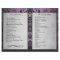 Bi Fold Purple Damask Wedding Ceremony Programs