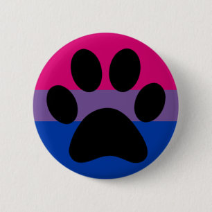 Bi furry pride 6 cm round badge