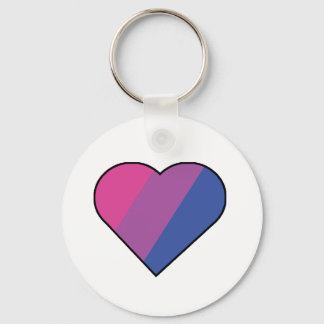 Bi Hearts Key Ring