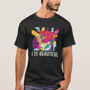Bi Is Beautiful Bisexual Rainbow Pride Bisexuality T-Shirt