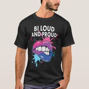 Bi Loud and Proud Bisexual Rainbow Pride Bisexuali T-Shirt