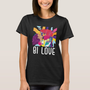 Bi Love Bisexual Rainbow Pride March Bisexuality L T-Shirt