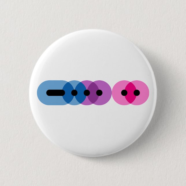 Bi Morse Code Bar Button (Front)