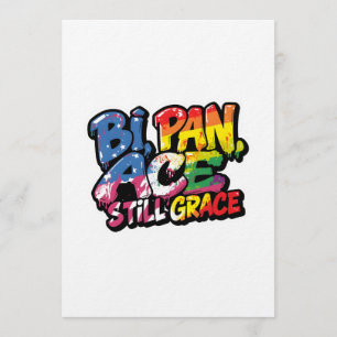 Bi Pan Ace Still Grace Shirt   Funny LGBTQ Quotes Invitation