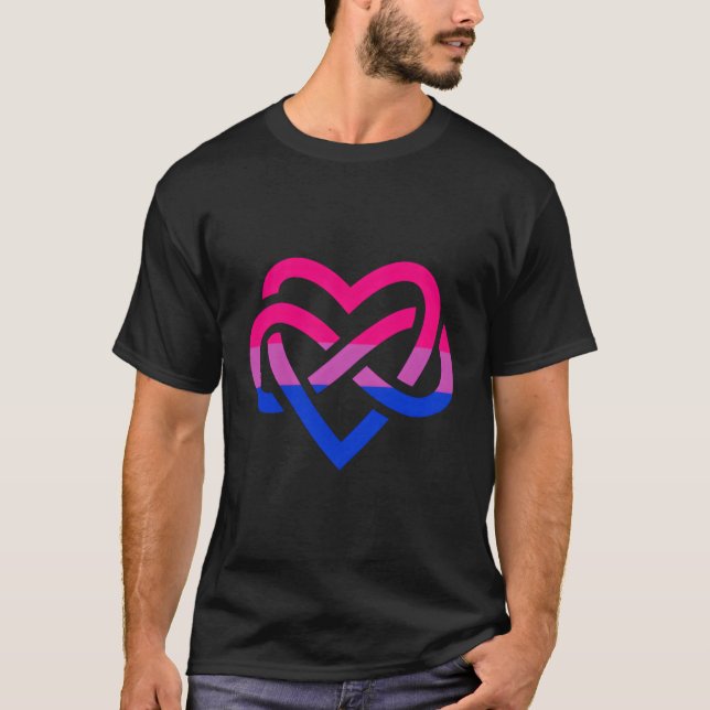 Bi Polyamorous Throuple Biual Flag Polyamory T-Shirt (Front)