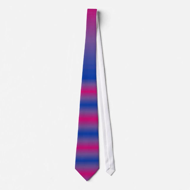 Bi Pride Colours Basic Soft Style Horizontal Tie (Front)