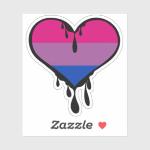 Bi Pride Dripping Heart
