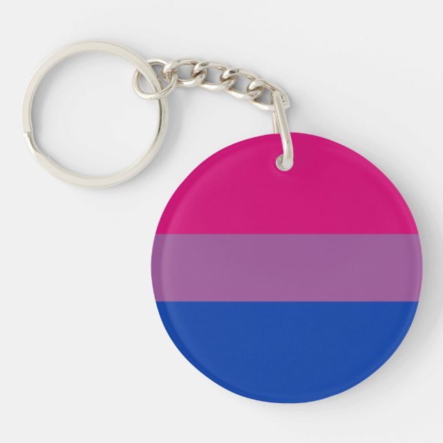 Bi+ Pride Flag Acrylic Keychain (Front)
