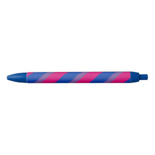 Bi Pride Flag Black Ink Pen