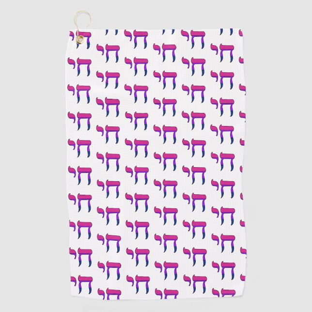 Bi Pride Flag Chai Golf Towel (Front)