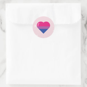 Bi Pride Flag Heart Sticker