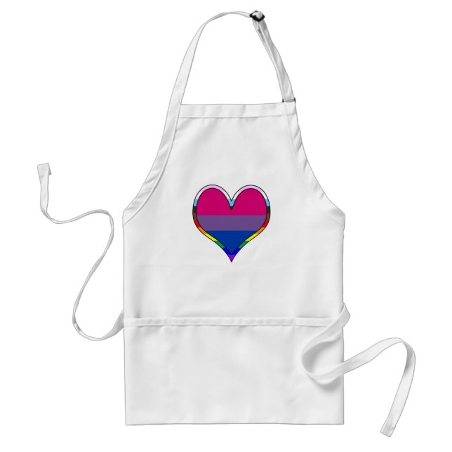 Bi Pride Heart Adult Apron (Front)