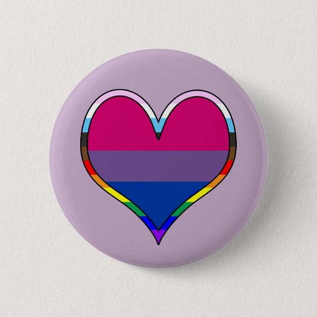 Bi Pride Heart Button (Front)