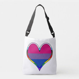 Bi Pride Heart Crossbody Bag