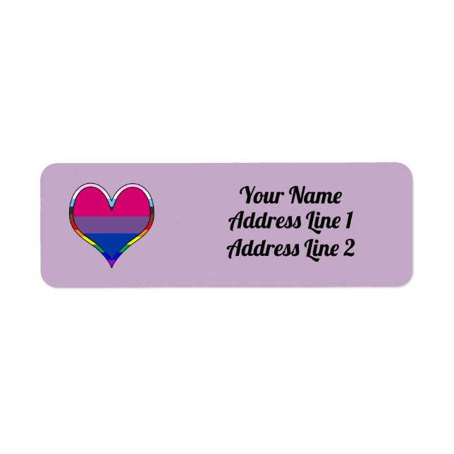 Bi Pride Heart Label (Front)