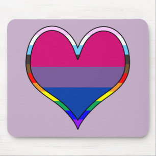 Bi Pride Heart Mouse Mat