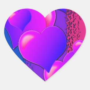 Bi Pride Hearts Heart Sticker