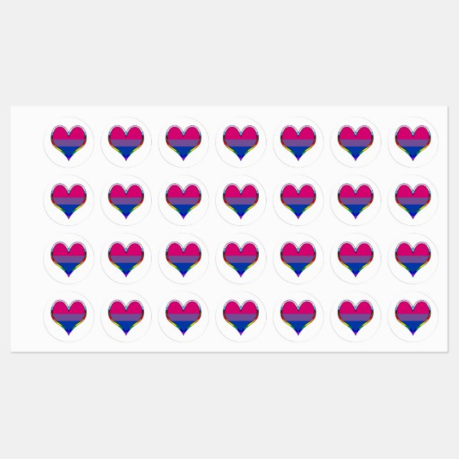 Bi Pride Labels (Sheet)