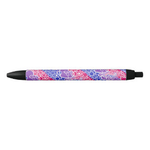 Bi Pride Squiggle Black Ink Pen