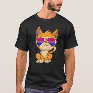 Bi Pride  Sunglasses Bisexuality Flag Cat Lgbt Bis T-Shirt