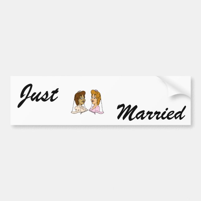 Bi-Racial Lesbians Bumper Sticker (Front)