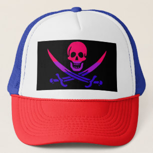 BI-rate Jolly Roger Pride Flag  Trucker Hat