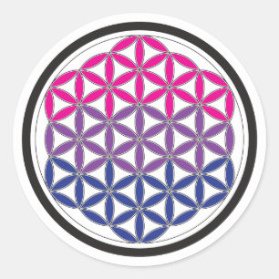 bi sacred geometry classic round sticker