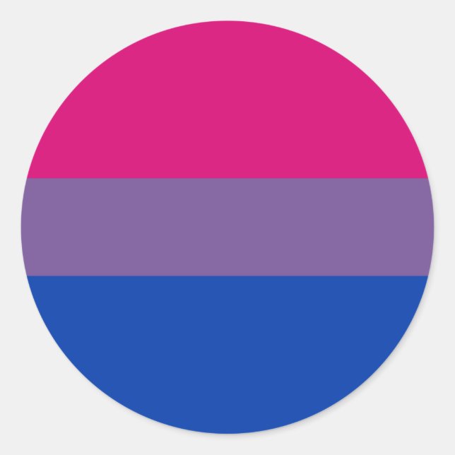 Bi-Sexual Pride Flag Classic Round Sticker (Front)