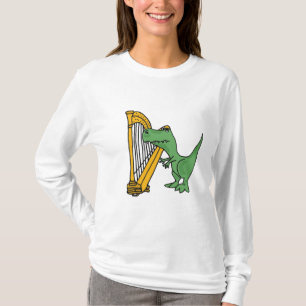 BI- T-Rex Playing Harp Shirt