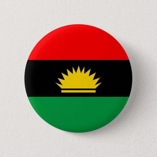 Biafra republic minority people ethnic flag 6 cm round badge (Front)